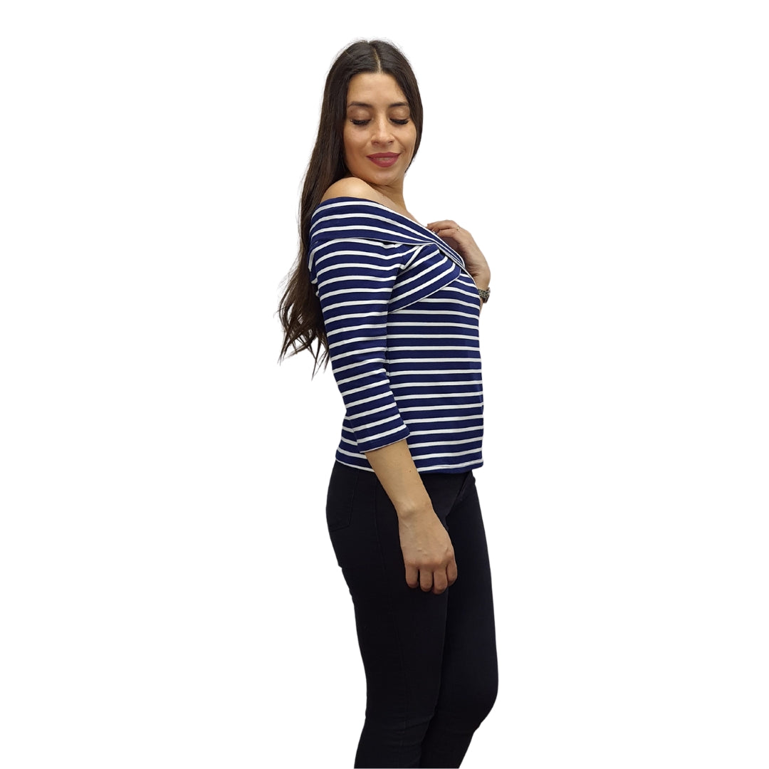 Blusa Vero Moda Azul Oscuro Style DONNA 3/4 TOP(MM)