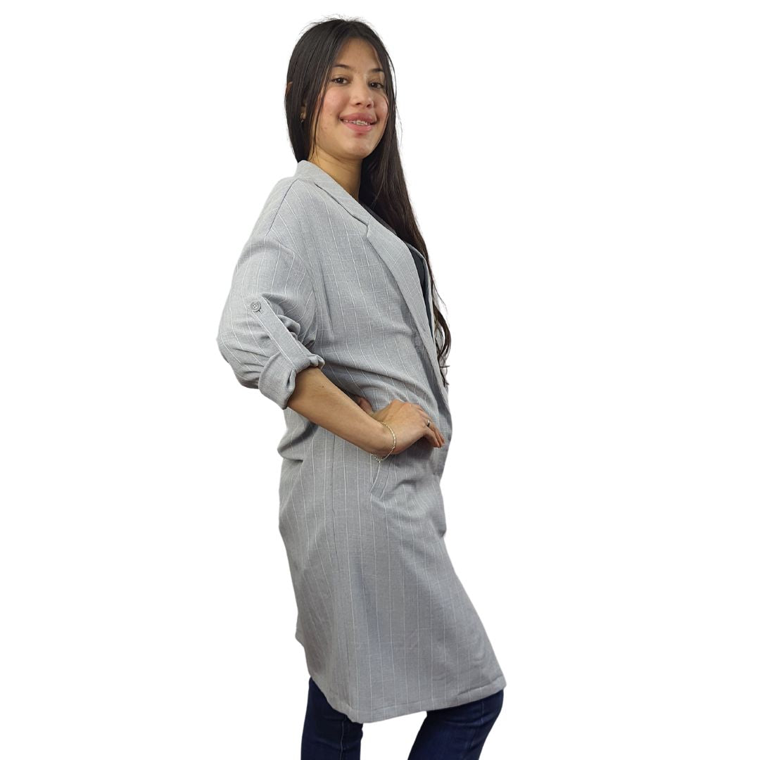 Blazer Vero Moda Gris Claro Style ROSE 3/4 BLAZER(VMC-PM-ET-3)