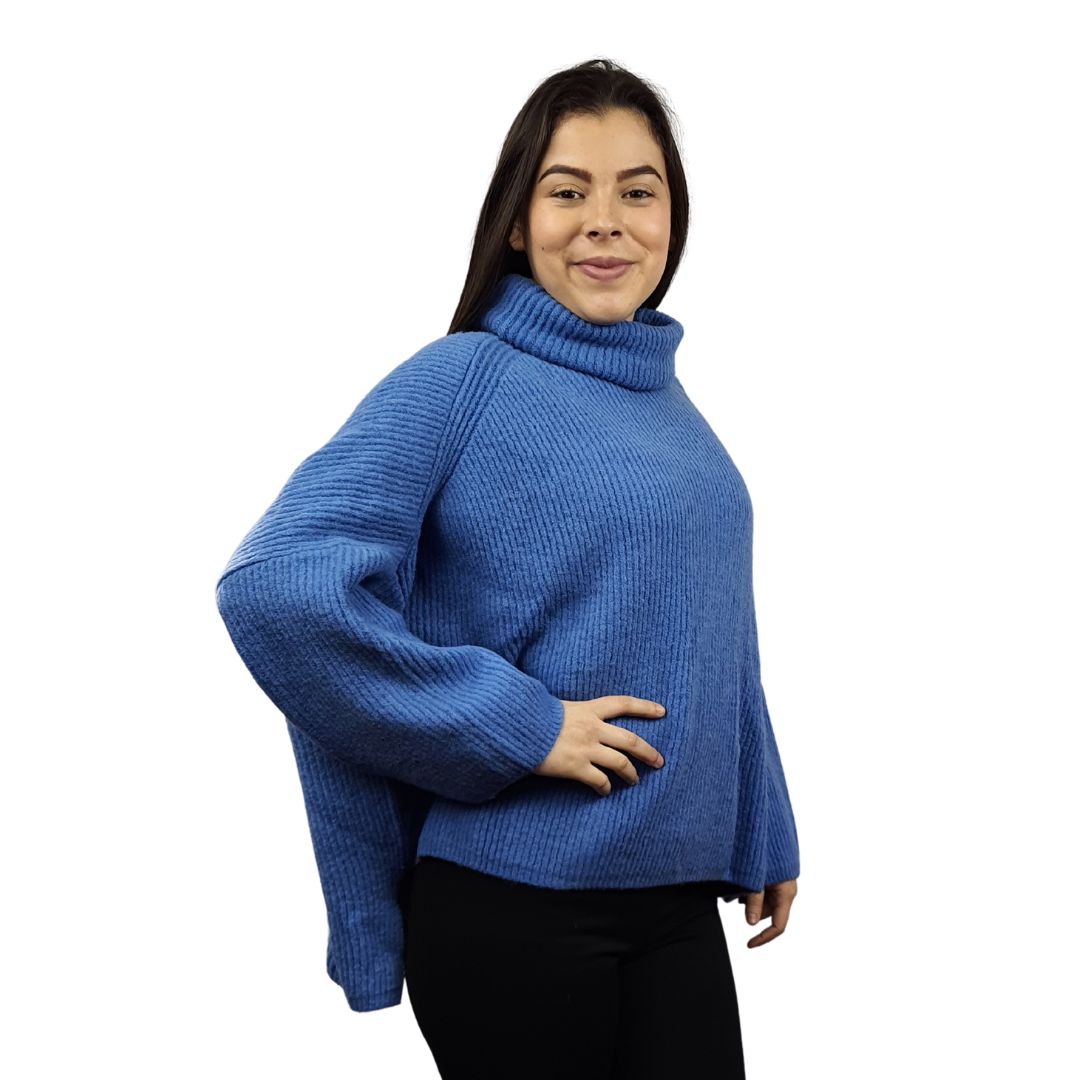 Sweater Vero Moda Azul Style SANDY L/S KNIT(VMC-UR)