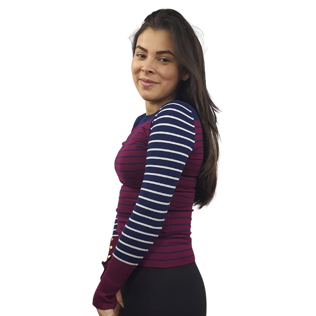 Blusa Vero Moda Vino Style KOBOL L/S KNIT(NL)