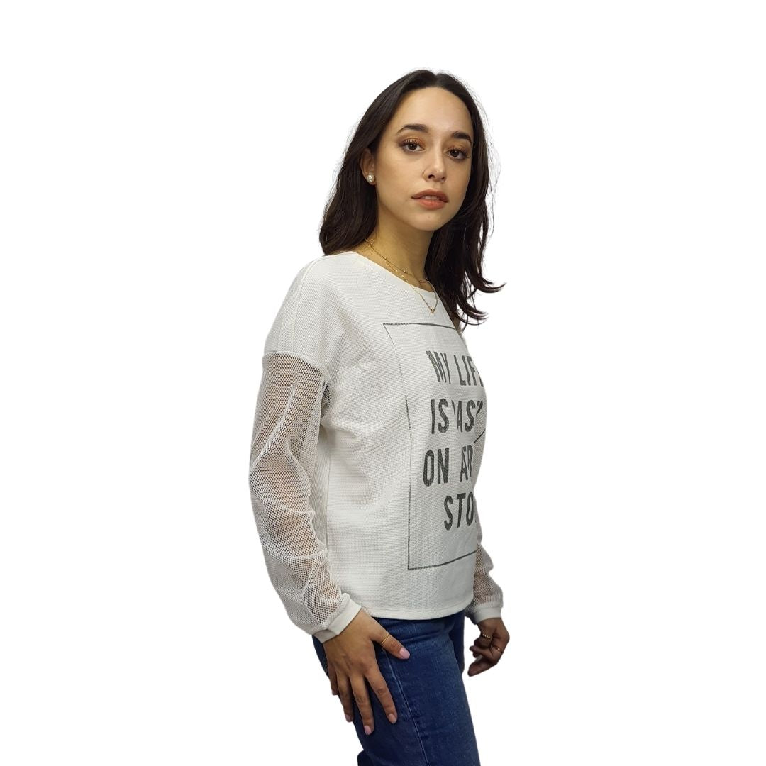 Blusa Vero Moda Blanco Style MADISON L/S TOP(PM-CT-2)