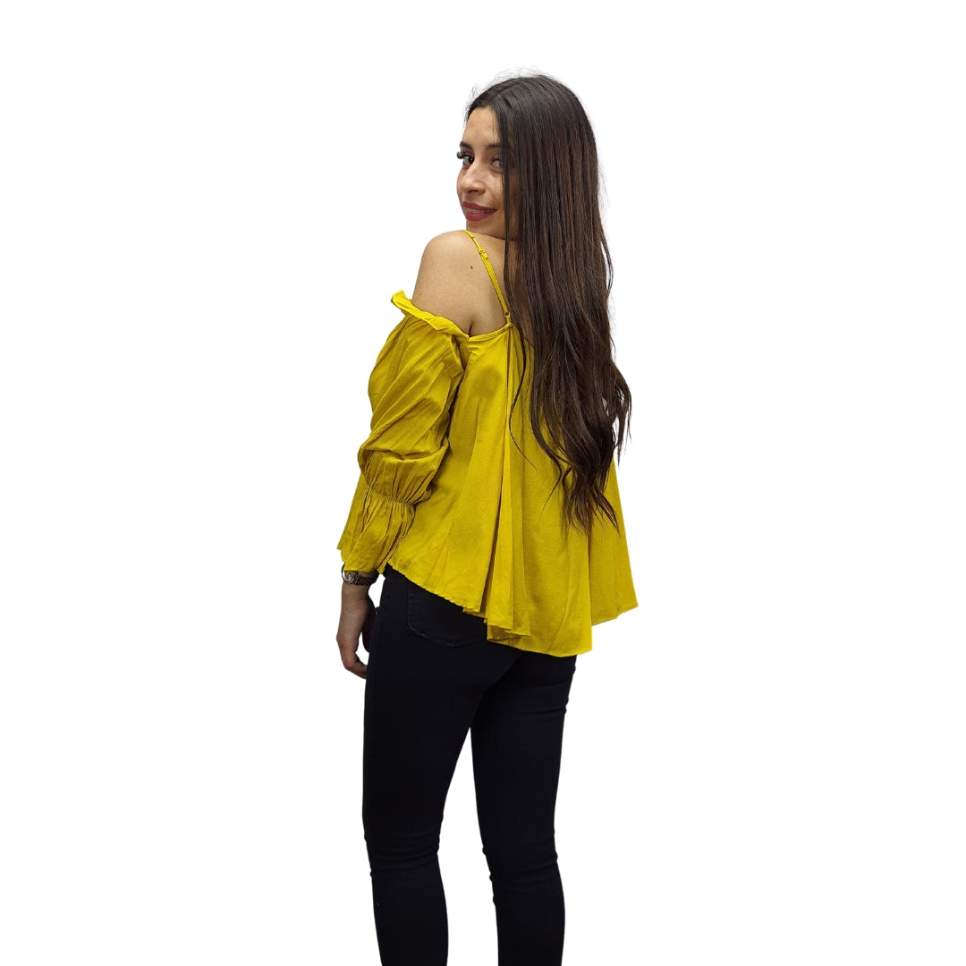 Blusa Vero Moda Mostaza Style FOREST 3/4 SHIRT(BJ)