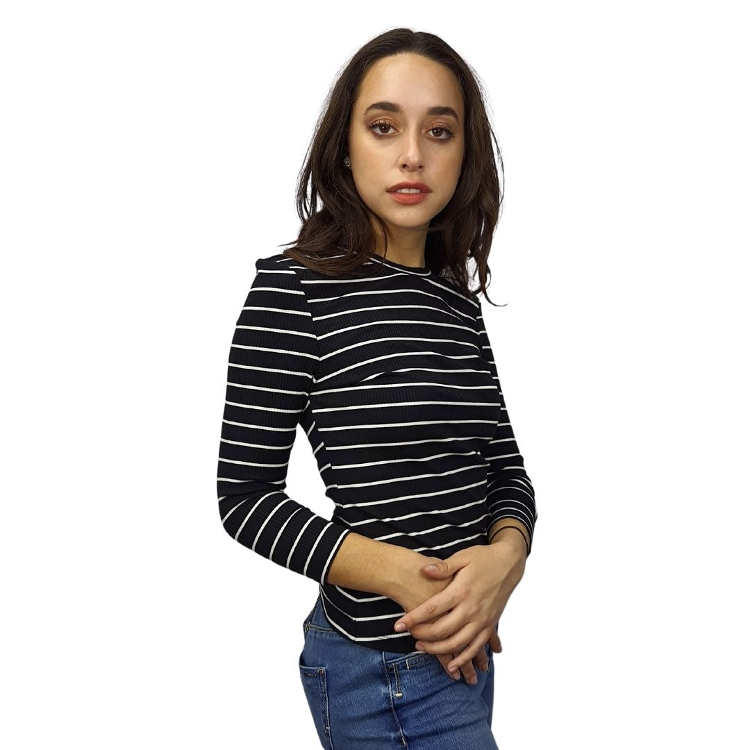 Blusa Vero Moda Negro Style BILLY 7/8 TOP(MM)