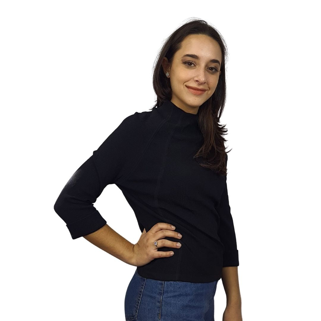 Blusa Vero Moda Negro Style CLOUD 3/4 KNIT(VMC-NL)