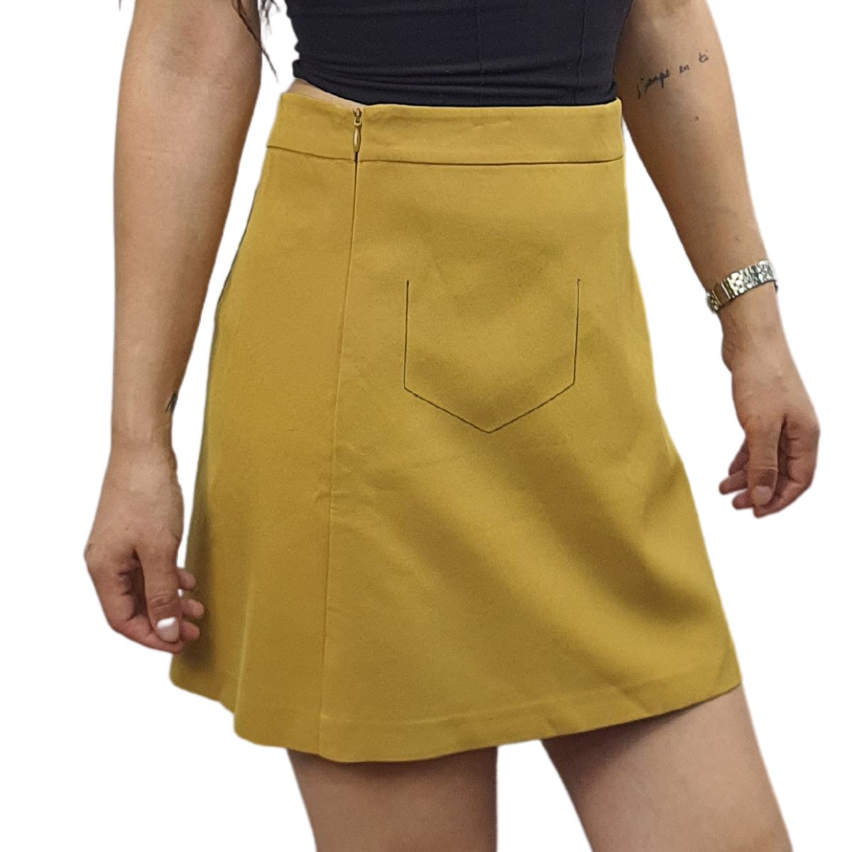 Falda Vero Moda Mostaza Style LIM MINI SKIRT(NC)