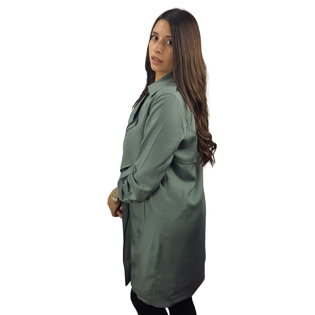 Tapado Vero Moda Verde Style STARRY NARCISSUS L/S COAT(LL)