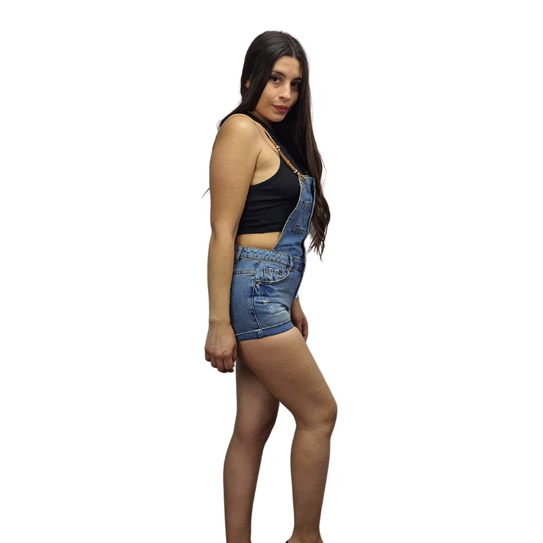Jardinera Short Vero Moda Azul Style FAST DENIM CATSUIT SHORTS(CR)