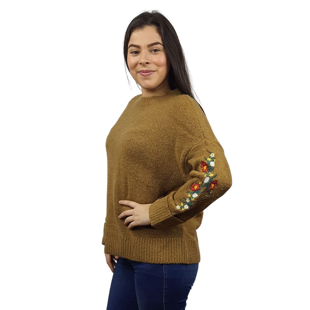 Sweater Vero Moda Marron Style ROSE L/S KNIT(VMC-UR)