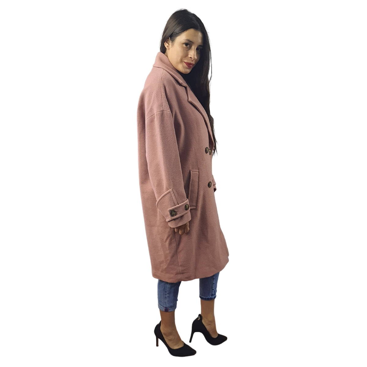 Blazer Vero Moda Rosa Vieja Style ROSE SOLID L/S WOOL COAT(LL)