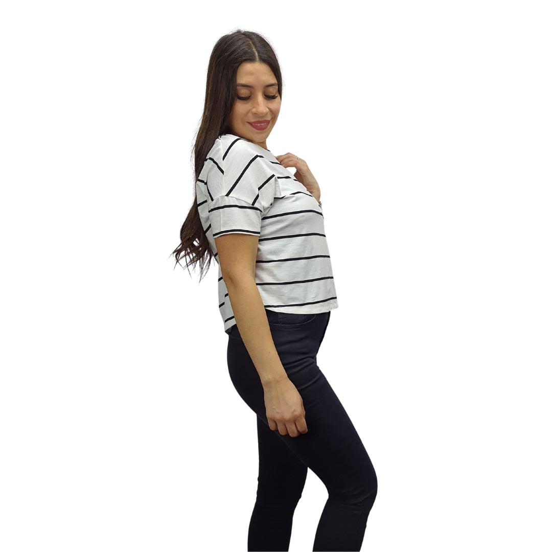 Polera Vero Moda Blanco Style DUBA S/S TOP(SD)