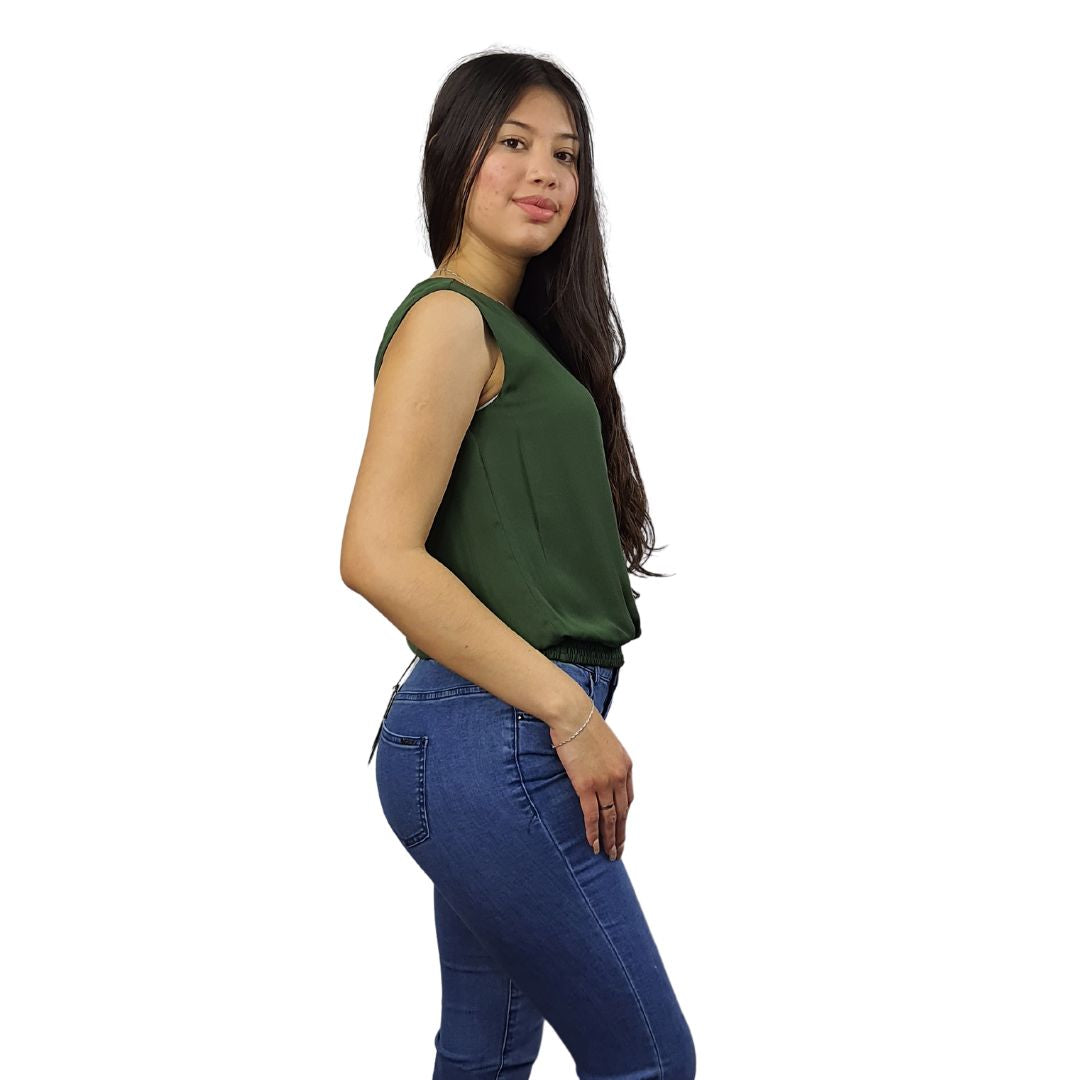 Top Vero Moda Verde Style KIM S/L TOP(NN)