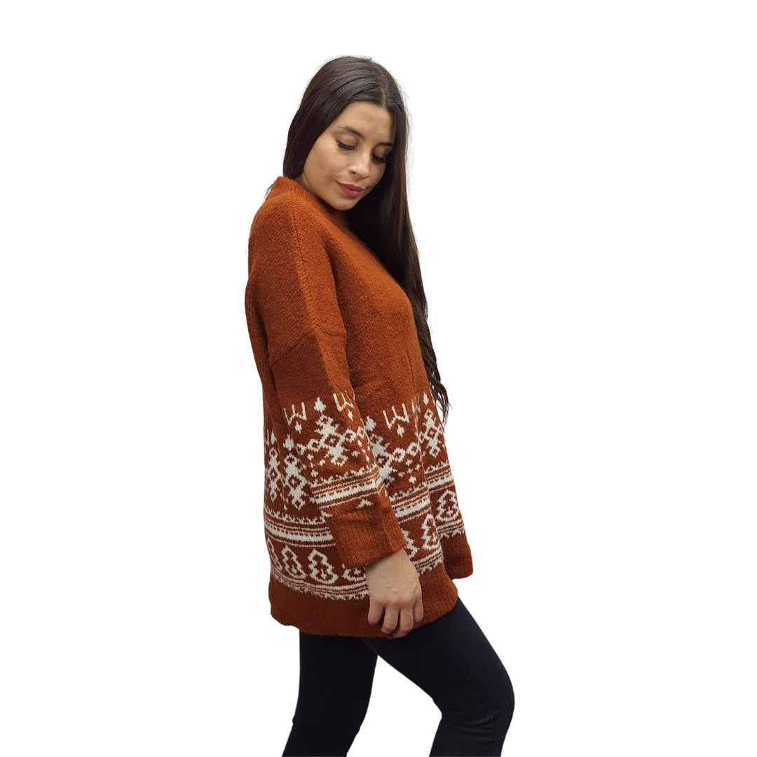 Sweater Vero Moda Marron Style LENA L/S KNIT(BN-EC-2)