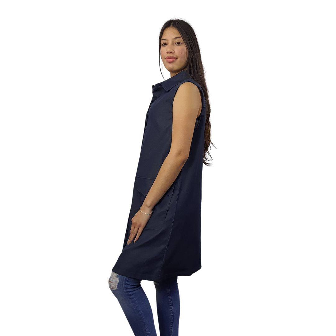 Tapado Vero Moda Azul Oscuro Style HEART DENIM DRESS(MW-CT-3)