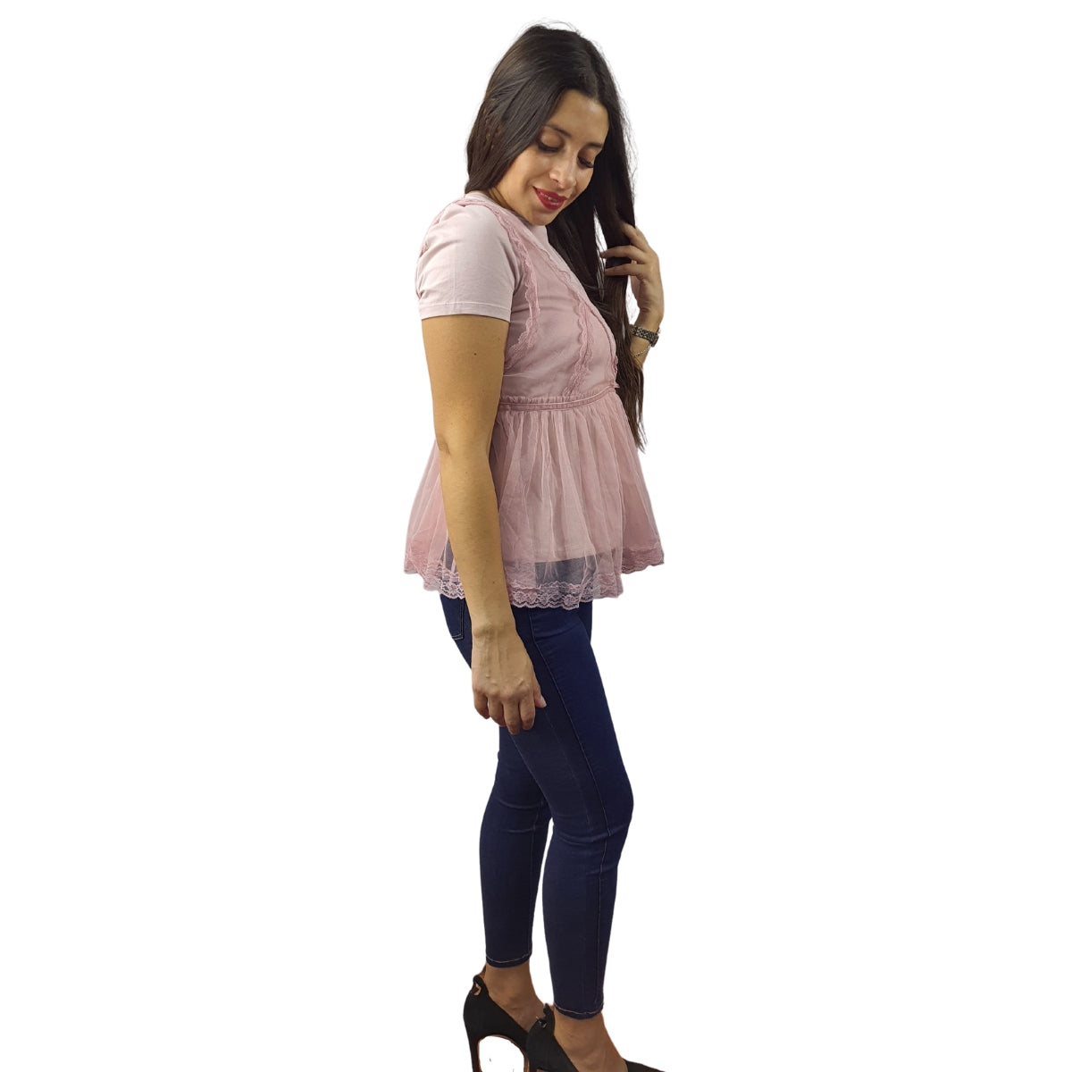 Blusa Vero Moda Rosa Vieja Style CHOICE LADE S/S TOP SET(NR)-OR