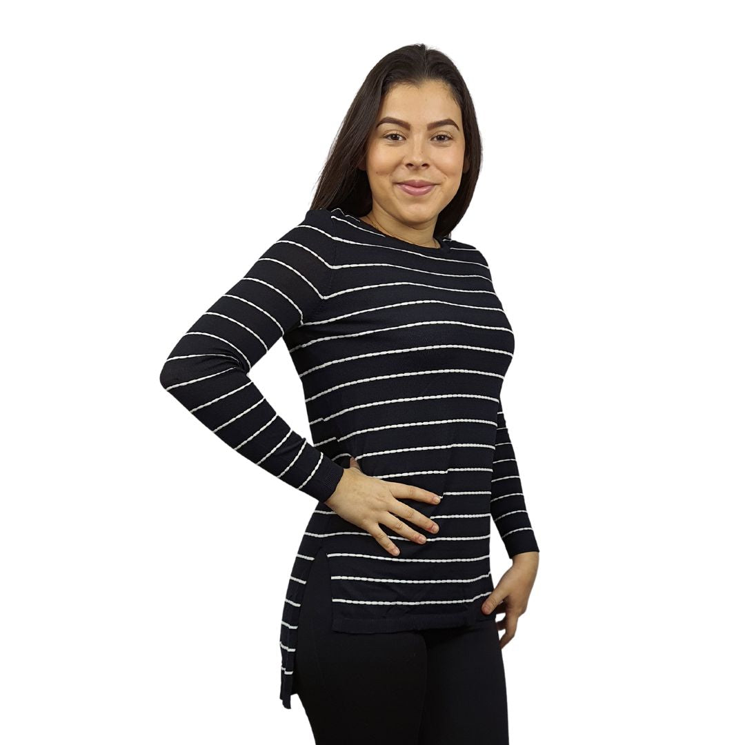 Blusa Vero Moda Negro Style MOON L/S KNIT(UM)
