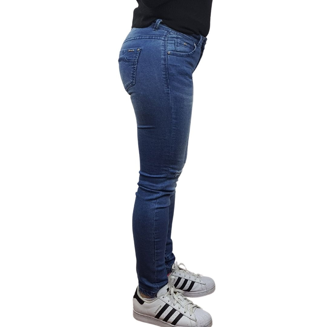 Jeans Vero Moda Azul Claro Style SPOIL SLIM JEANS(MW-CT-2)