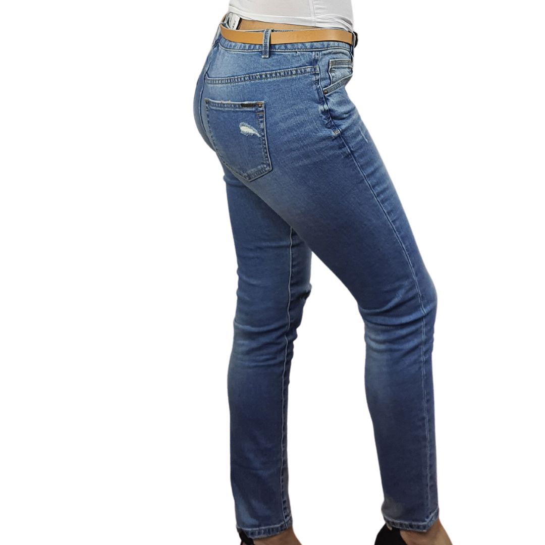 Jeans Vero Moda Azul Claro Style PEARL CHAIN SLIM JEANS(BT)