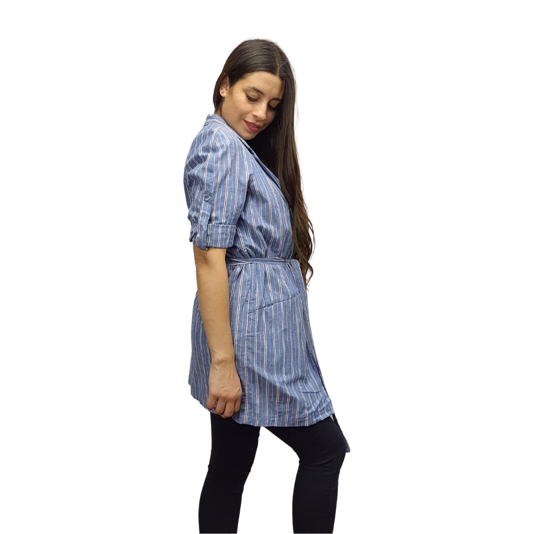 Tapado Vero Moda Azul Style VILLAGE KIMONO 3/4 BLAZER(PM-EC-2)