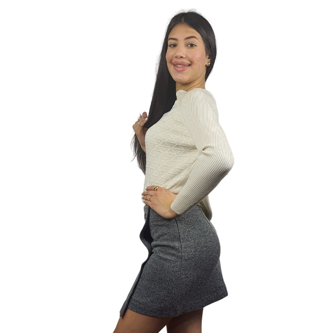 Sweater Vero Moda Blanco Style LUCY L/S KNIT(UM)