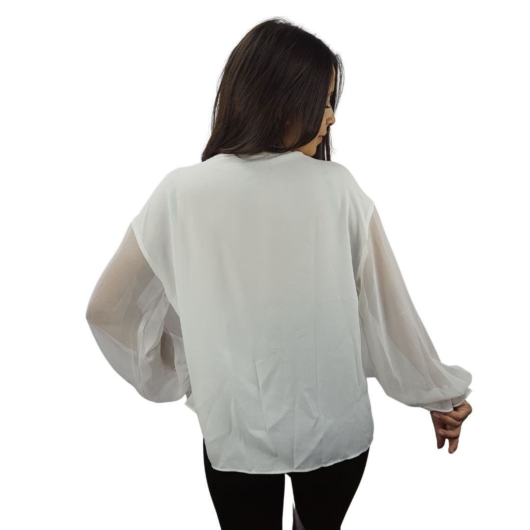 Blusa Vero Moda Blanco Style CHOICE NANA L/S SHIRT(NR)-OR