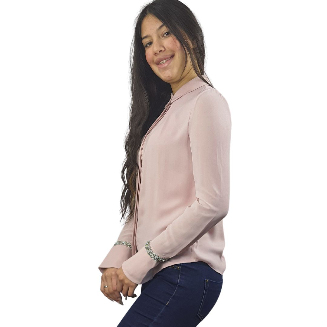 Blusa Vero Moda Rosa Vieja Style VIVIAN L/S SHIRT(VMC-UR)