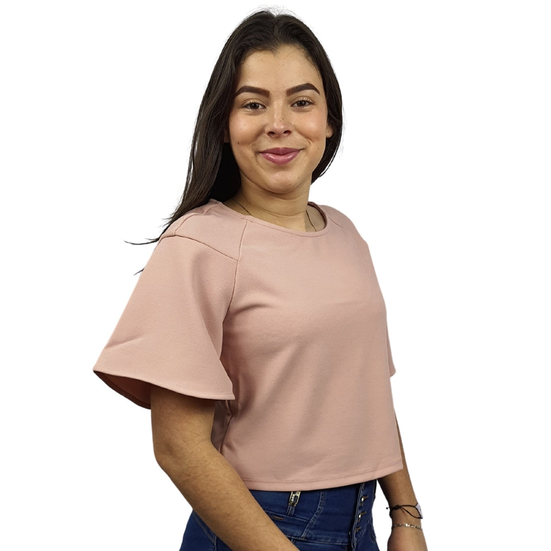 Blusa Vero Moda Rosa Vieja Style CAMILLE BOX S/S TOP(MP)