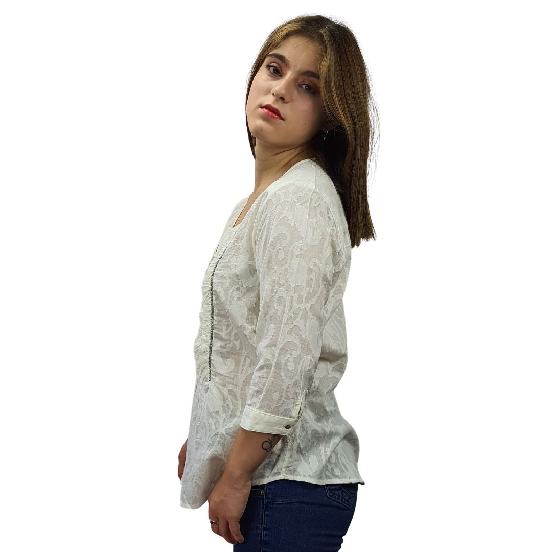 Blusa Rapsodia Sky Ratier Blanco