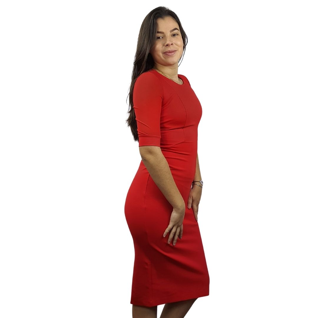 Vestido Vero Moda Rojo Style COCO 1/2 JERSEY DRESS(VMC-PM-ET-2)