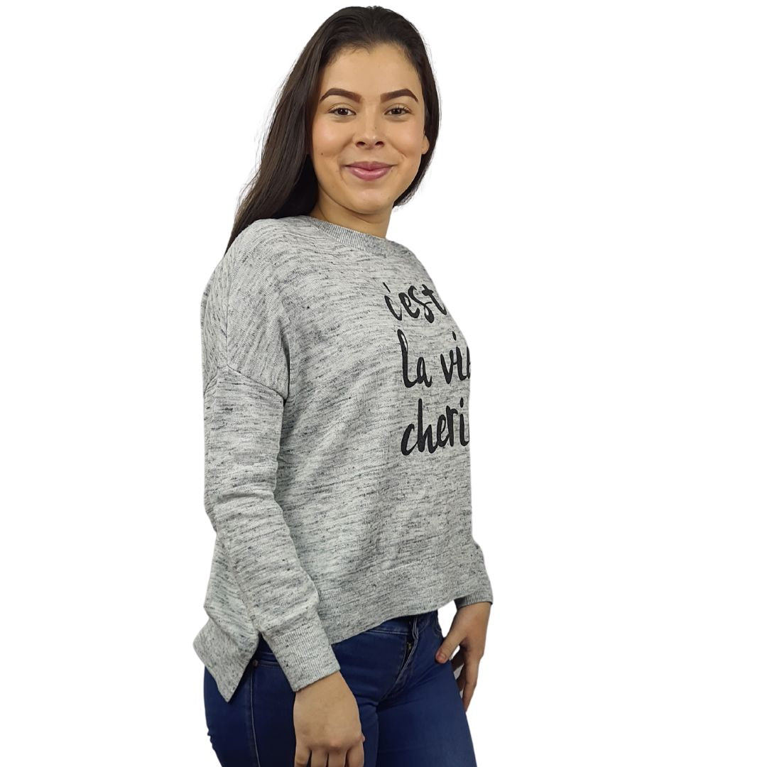 Sweater Vero Moda Gris Style EDDY L/S KNIT(RN)