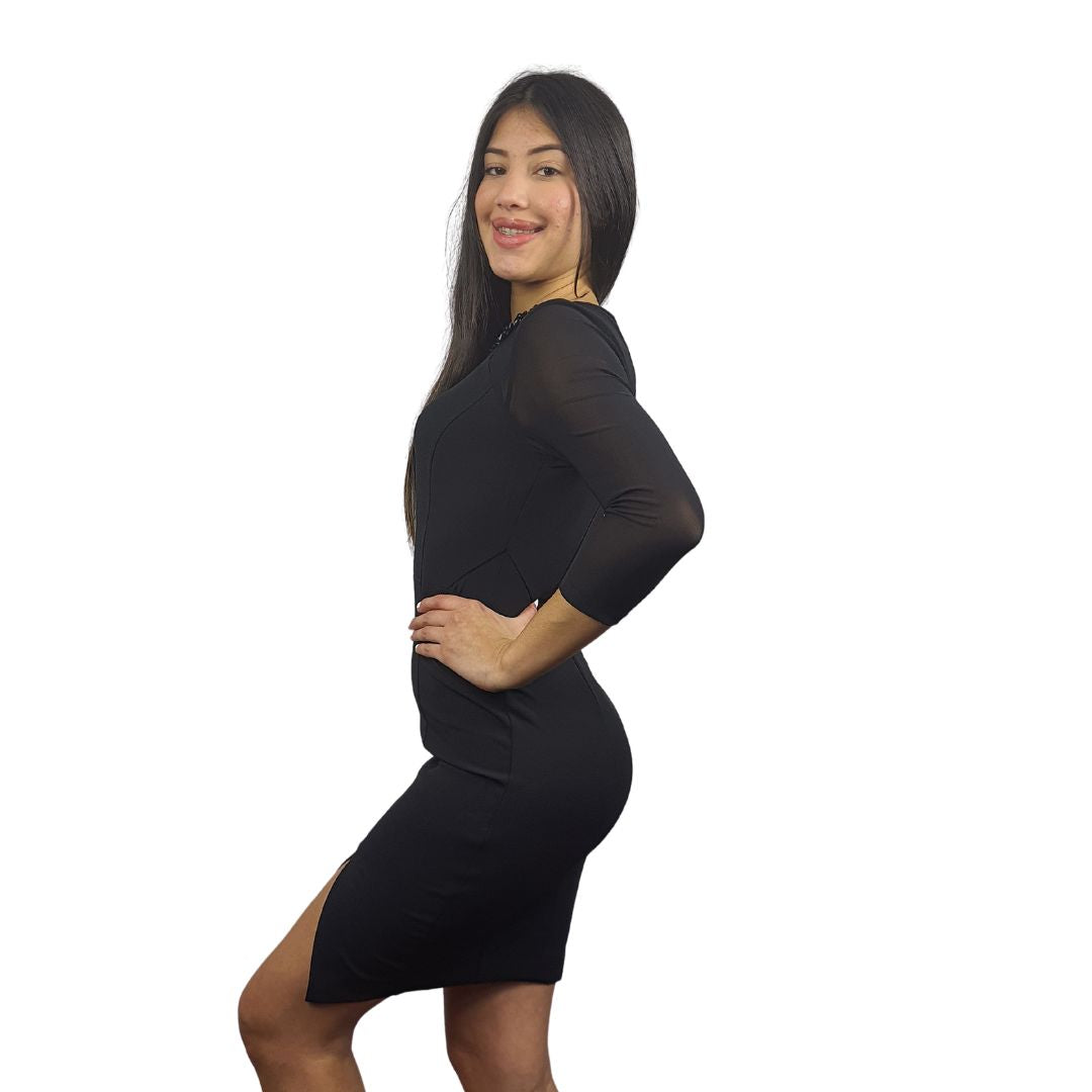 Vestido Vero Moda Negro Style SEXY 3/4 JERSEY DRESS(VMC-PM)