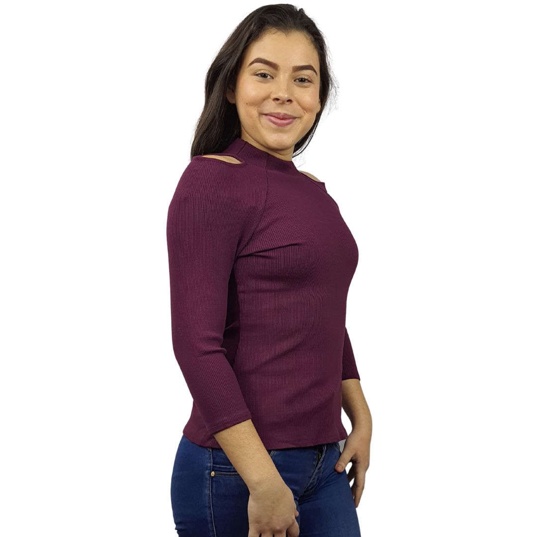 Blusa Vero Moda Burdeo Style MARS 3/4 TOP(UM)