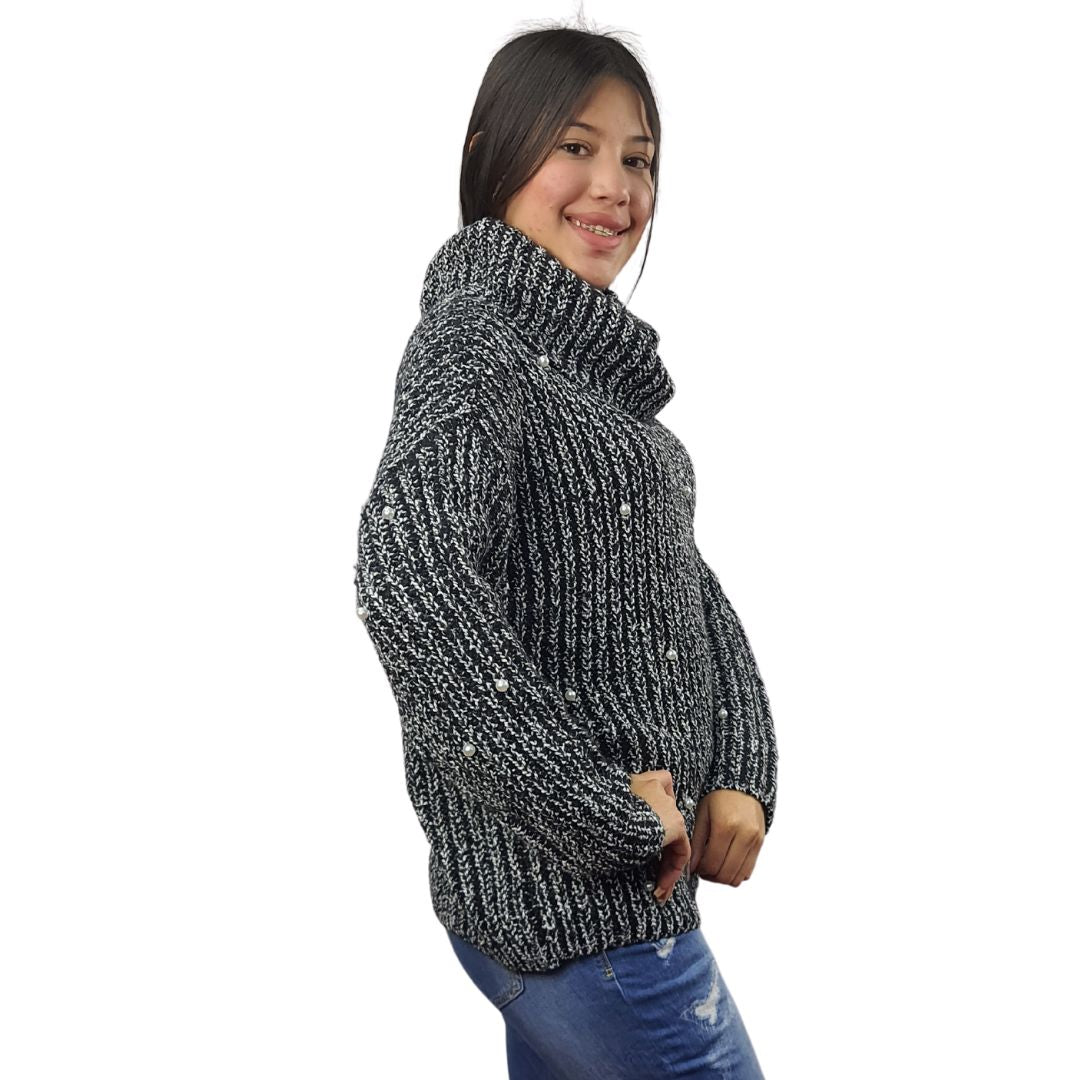 Sweater Vero Moda Negro Style FLUFY L/S KNIT(DR)
