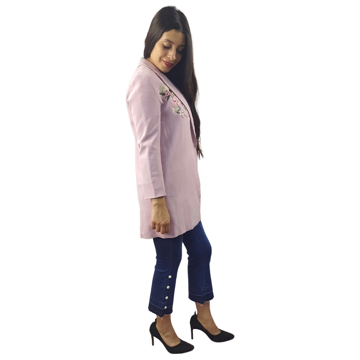 Blazer Vero Moda Rosa Vieja Style FLOWER 7/8 BLAZER(VMC-NN)