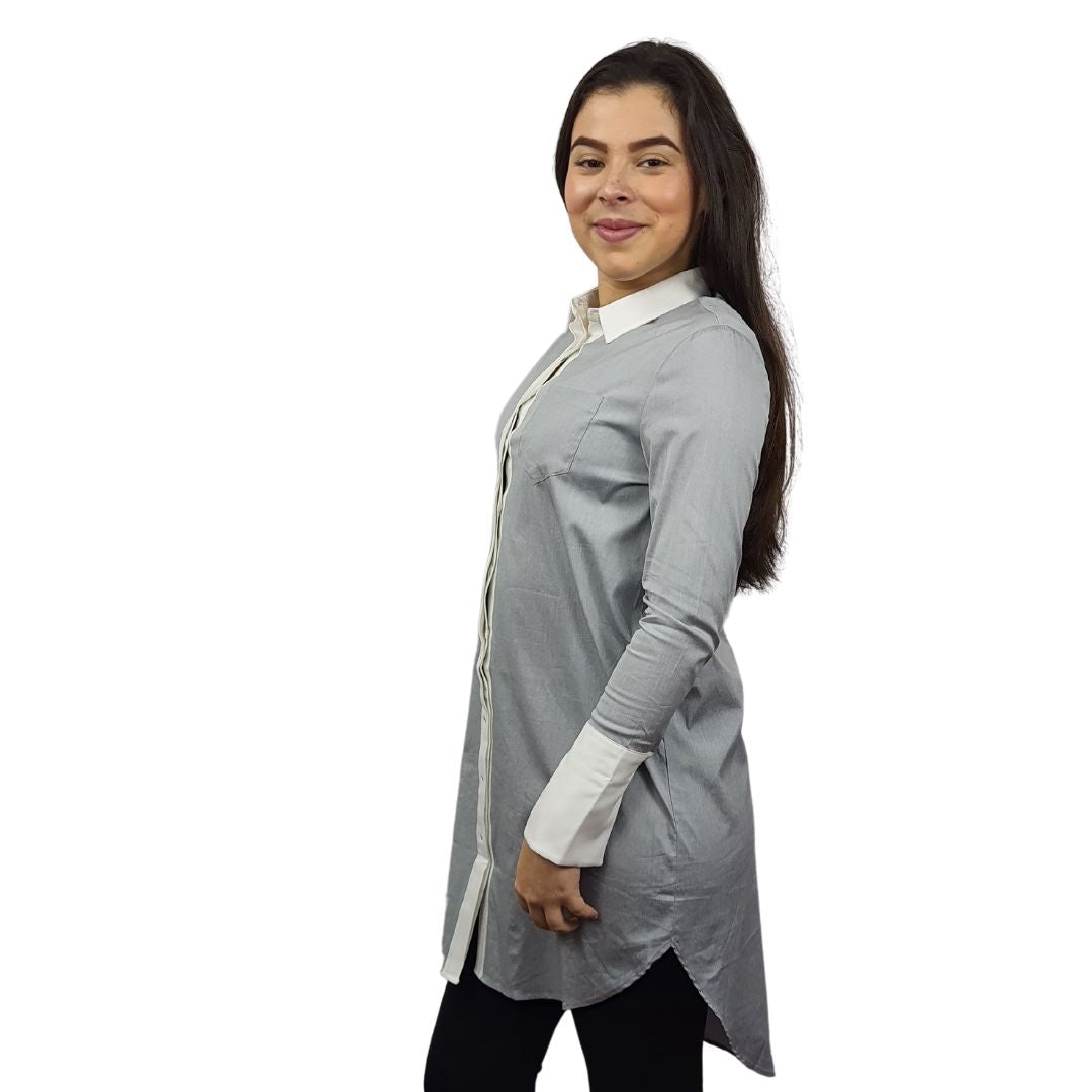 Blusa Vero Moda Gris Style PANDORAL L/S LONG SHIRT(MW-EC-2)