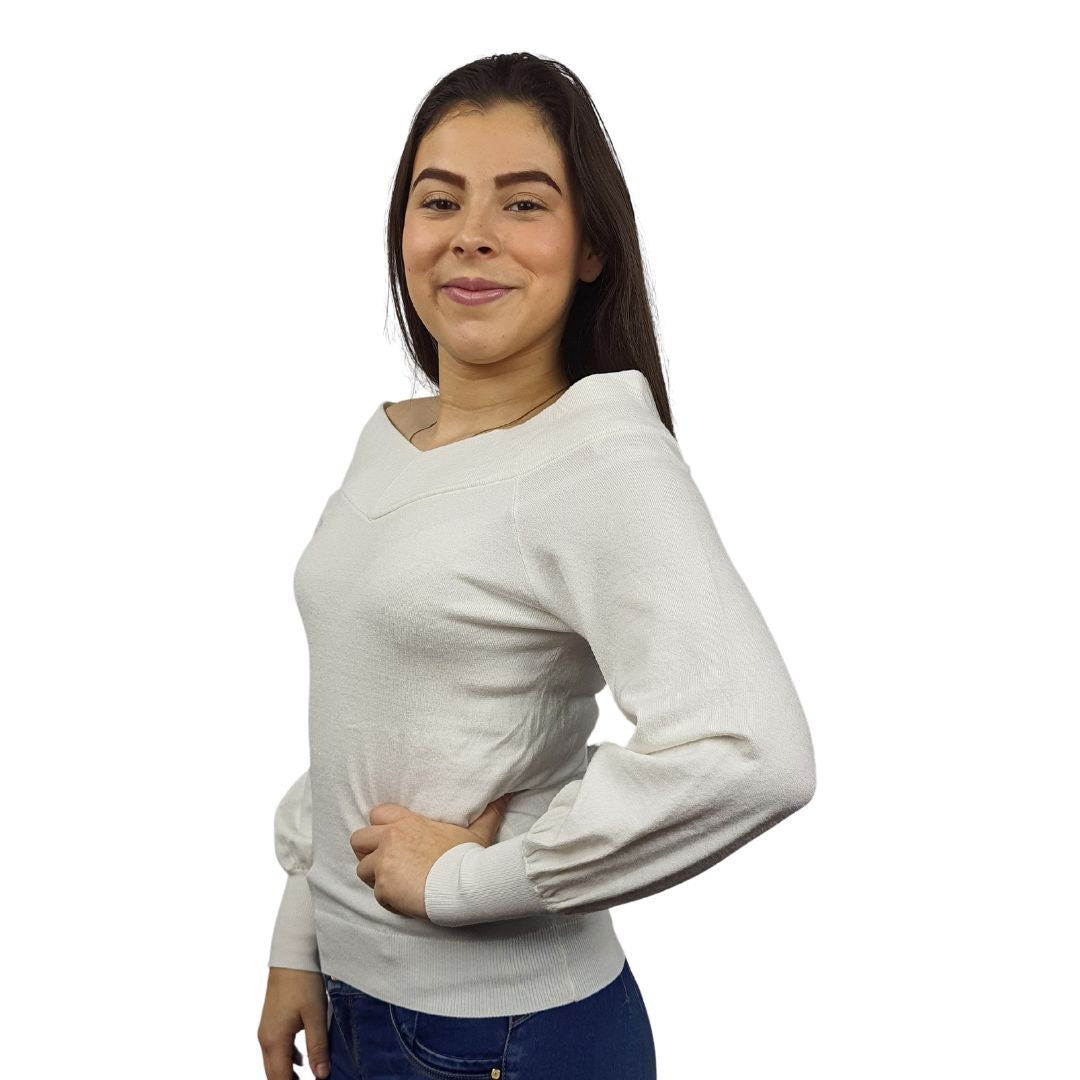 Sweater Vero Moda Blanco Style CAMILLE L/S KNIT(PF)