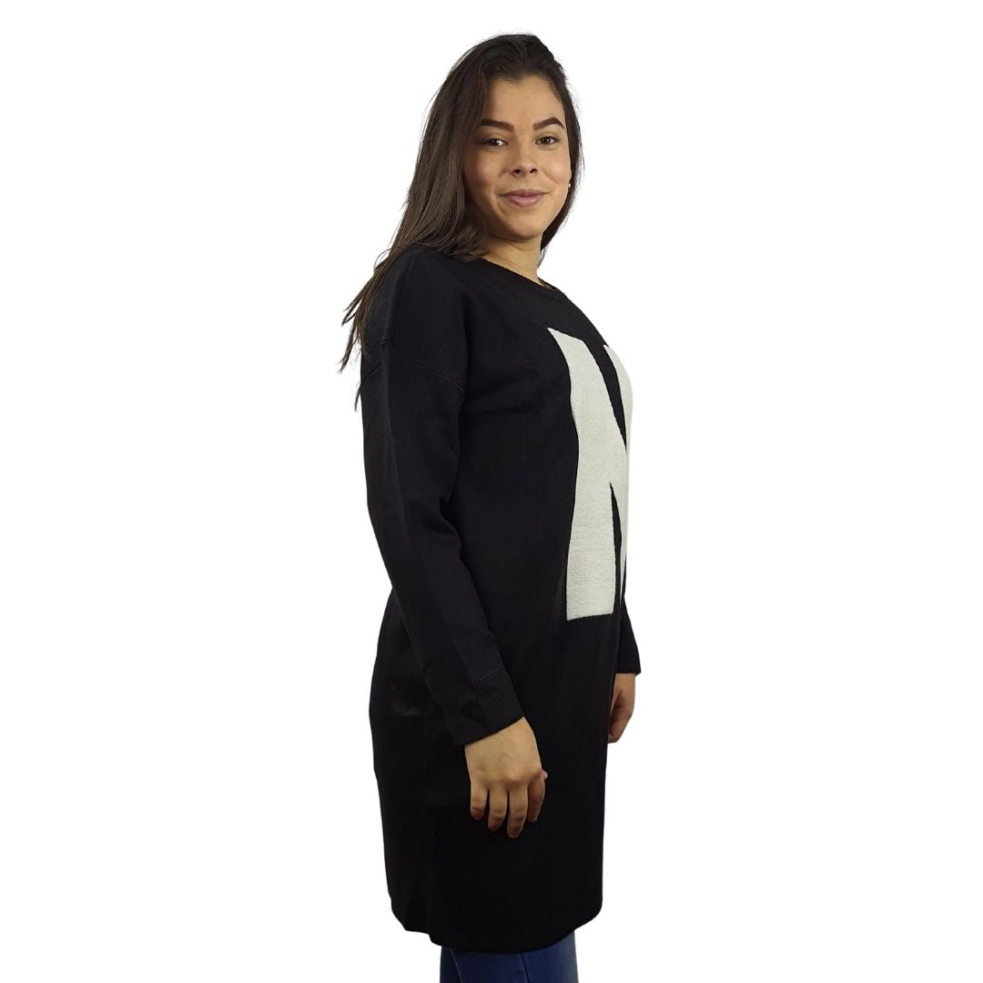 Vestido Vero Moda Negro Style BOLD L/S KNIT(MW-CT-2)