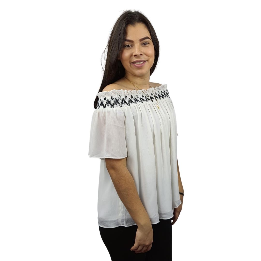 Blusa Vero Moda Blanco Style SCOTT S/S TOP(HH)