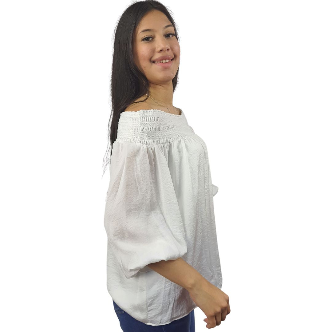 Blusa Vero Moda Blanco Style NINA 3/4 WOVEN TOP(VMC-RN)