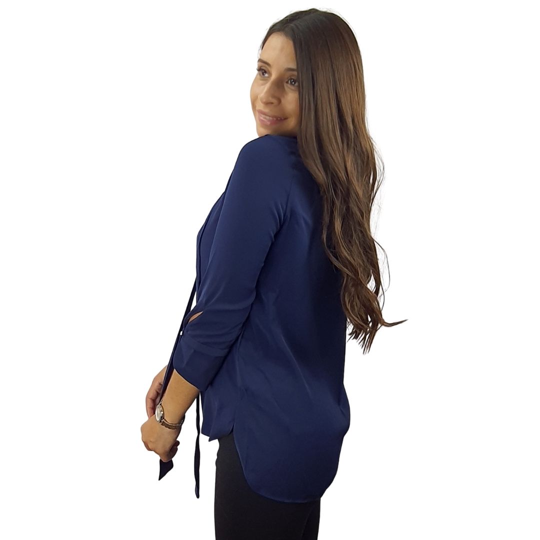 Blusa Vero Moda Azul Style EILEEN 3/4 TOP(VMC-MM)
