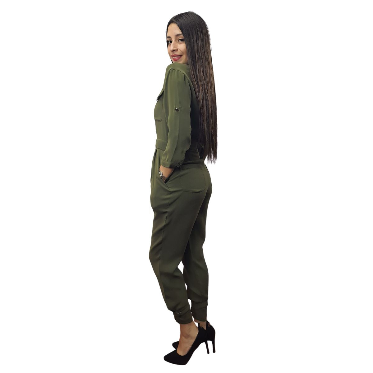 Entero Vero Moda Verde Style HONEYMOON ZIPPER CARROT CATSUIT(NL)
