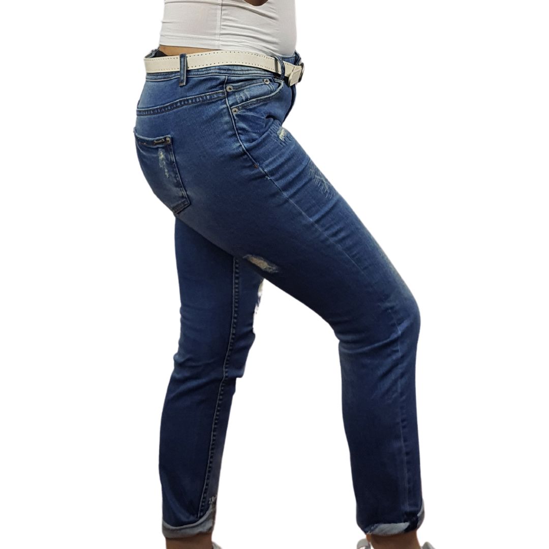 Jeans Vero Moda Azul Style ROLL SLIM JEANS(BN-CT-2)