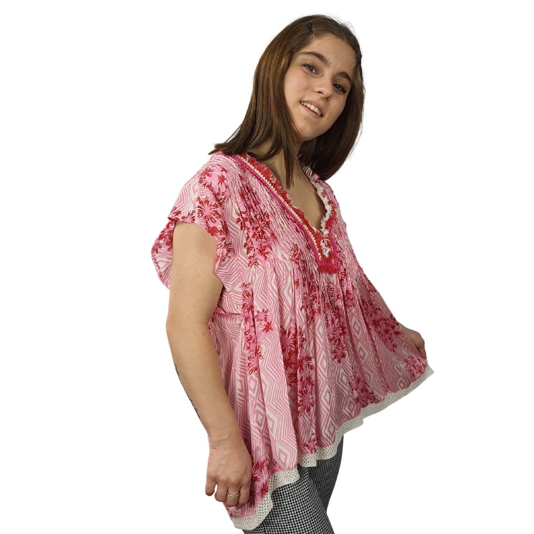 Blusa Rapsodia Kamoru Rosa