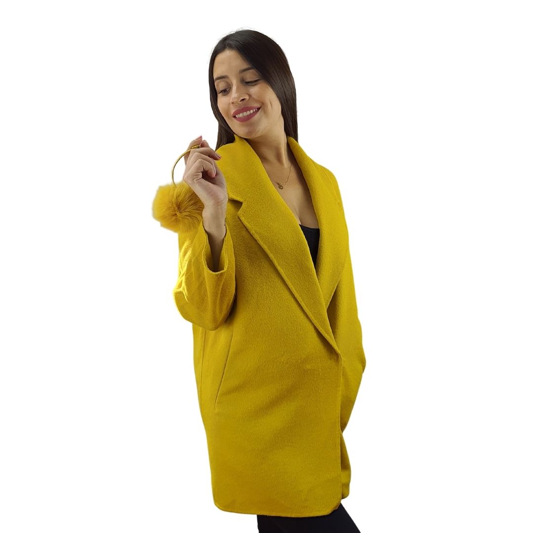 Blazer Vero Moda Mostaza POLINE DF L/S WOOL COAT(VMC-DR)