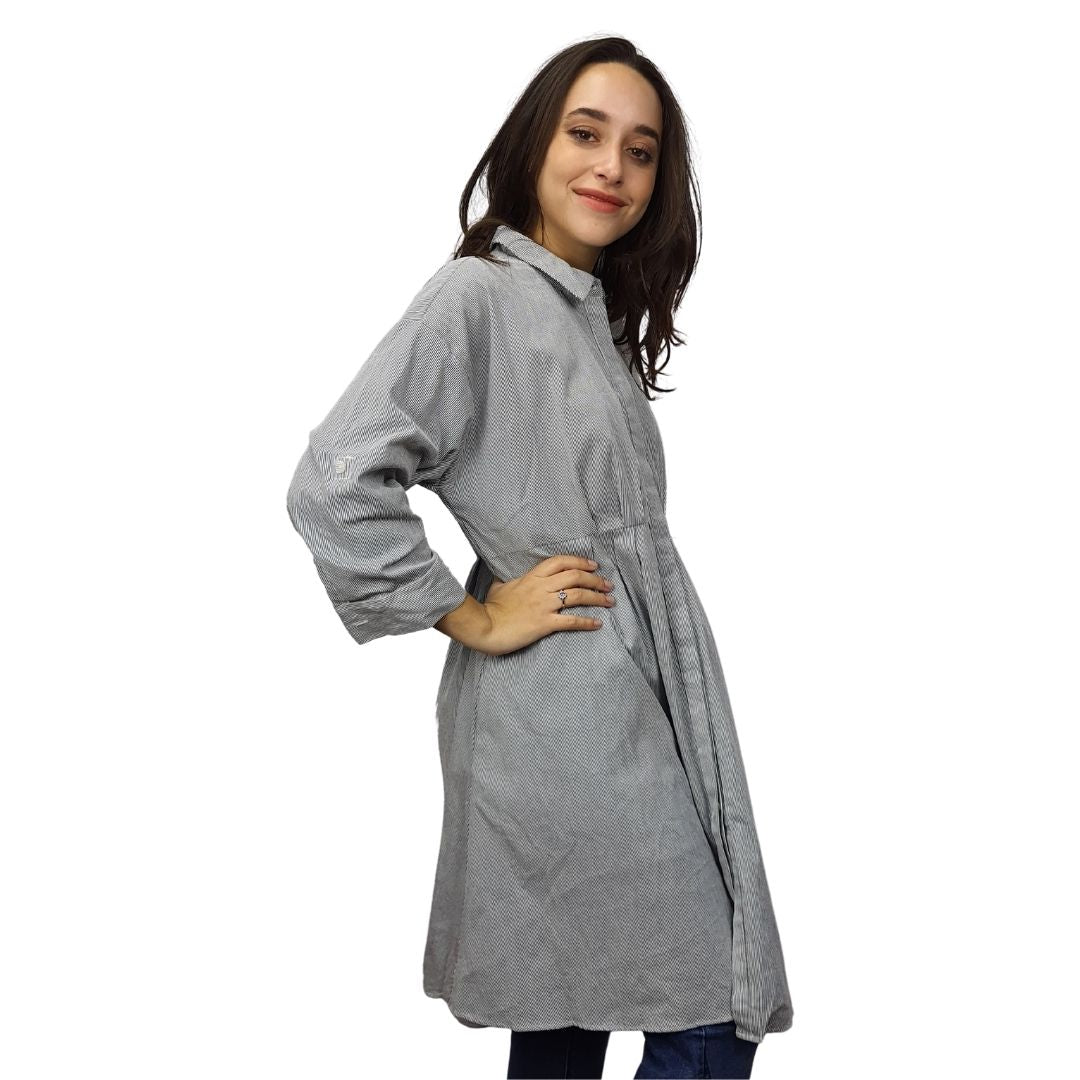 Vestido Vero Moda Azul Style BICHON 3/4 SHIRT DRESS(MM)