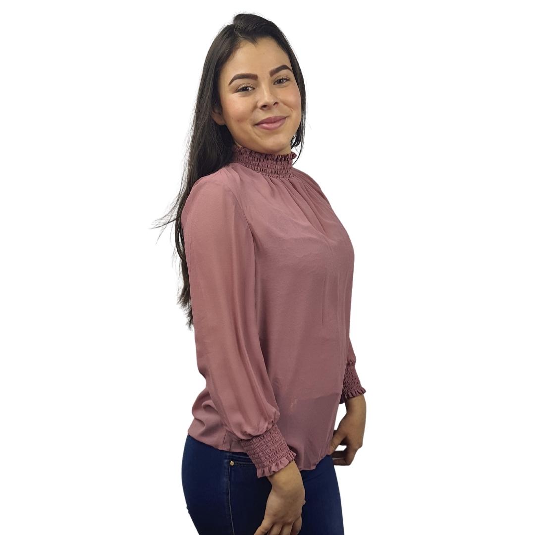 Blusa Vero Moda Rosa Vieja Style LAUDER 3/4 WOVEN TOP SET(VMC-RN)