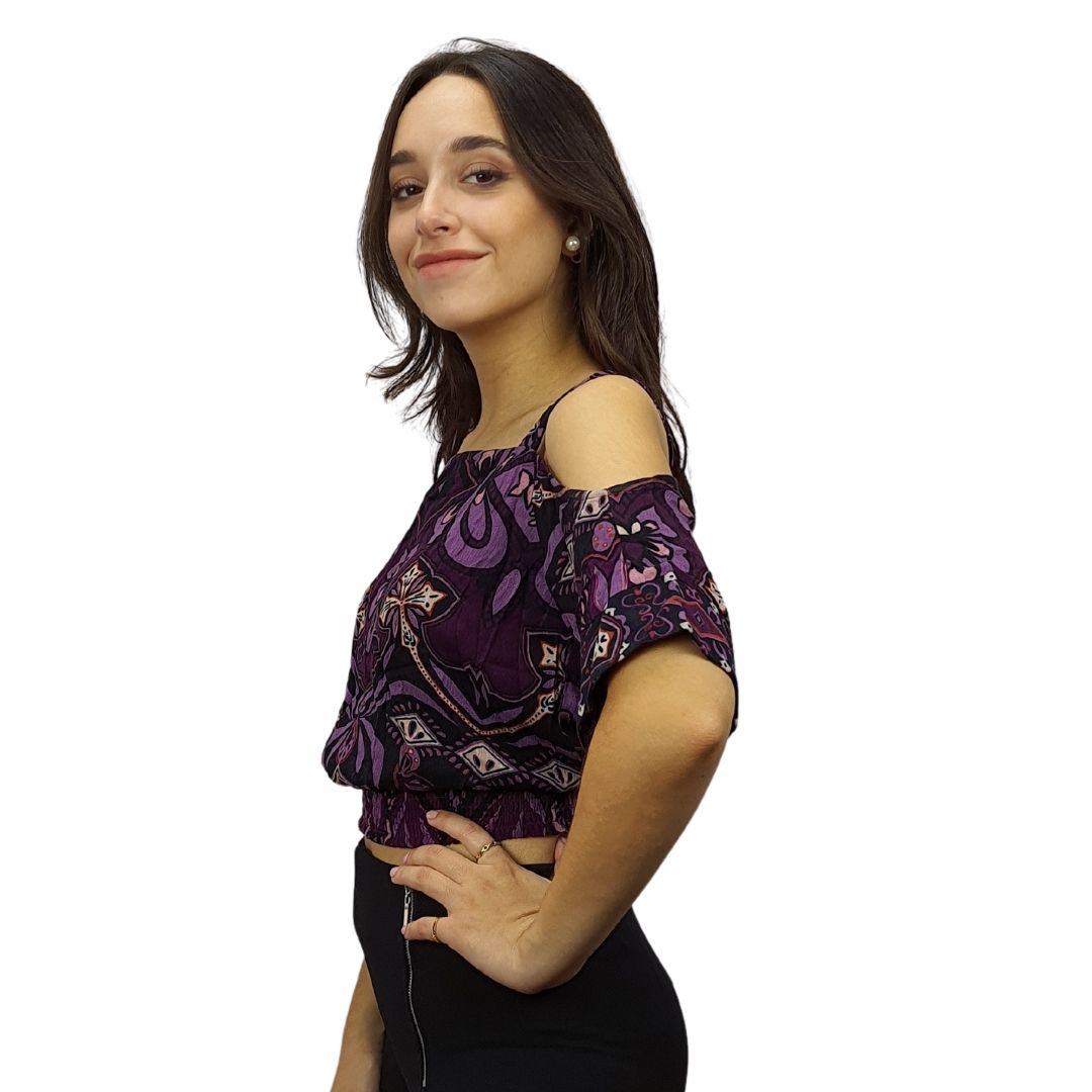 Top Vero Moda Morado Style RETRO 1/2 TOP(RN)