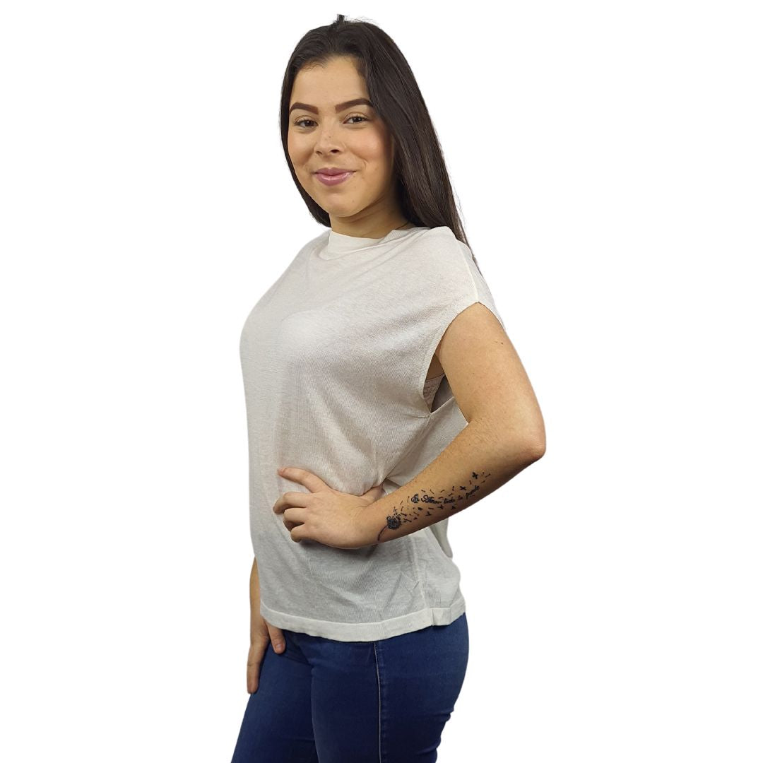 Blusa Vero Moda Blanco Style DAN S/S KNIT(VMC-TP)