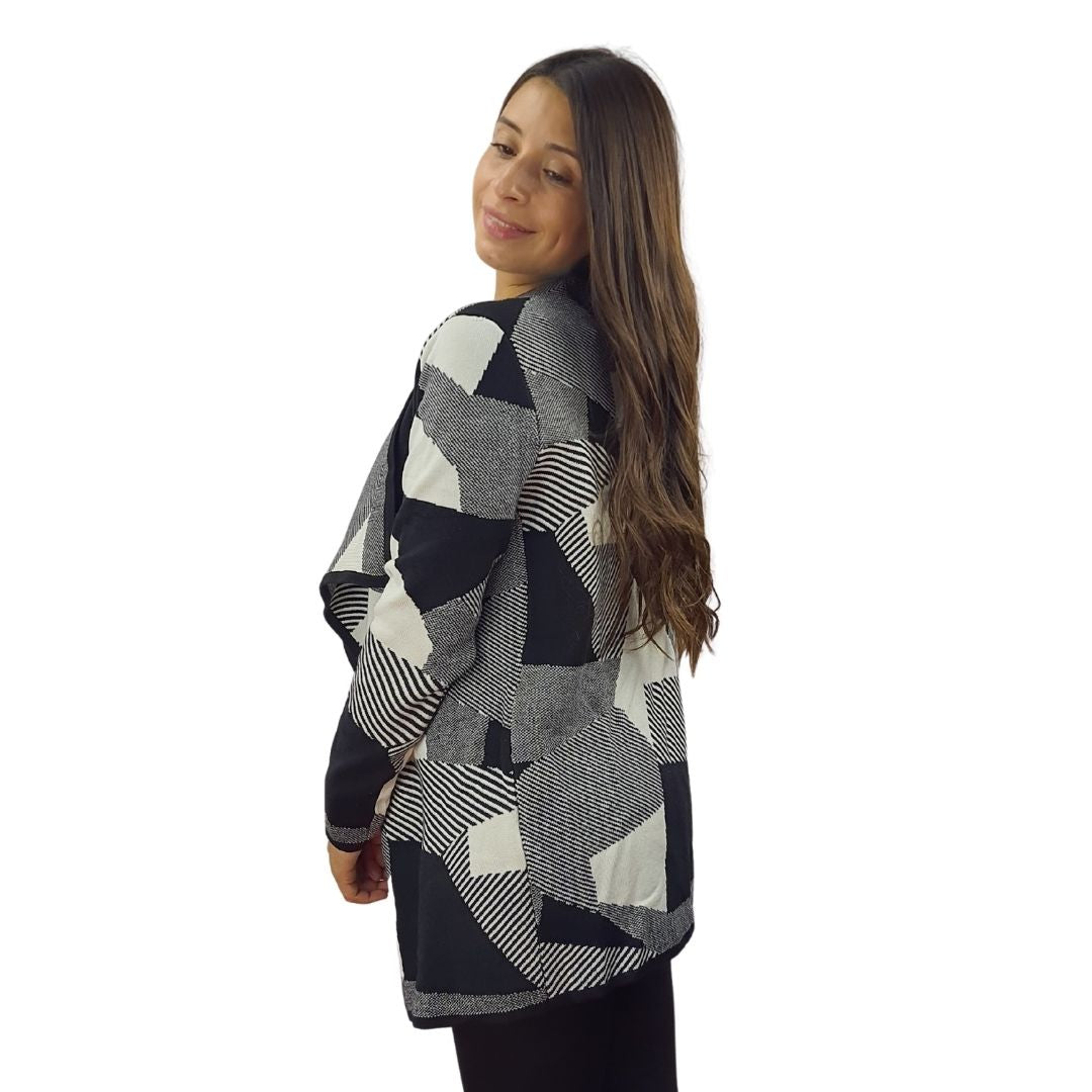 Tapado Vero moda Negro Style LURY SQUARE NASH L/S KNIT CARDIGAN(VMC-M