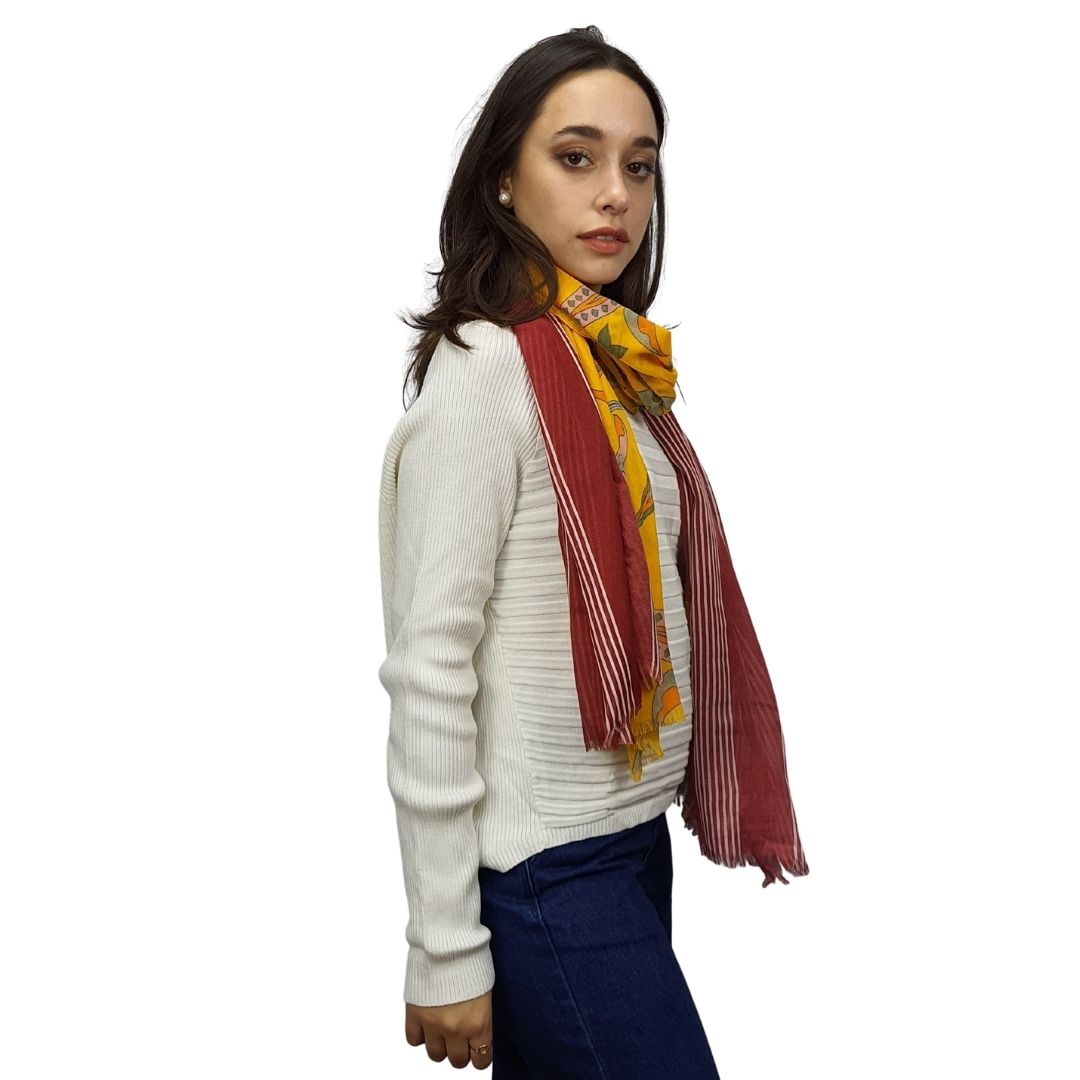 Pashmina Bufanda Rapsodia Skylar Mix Rojo