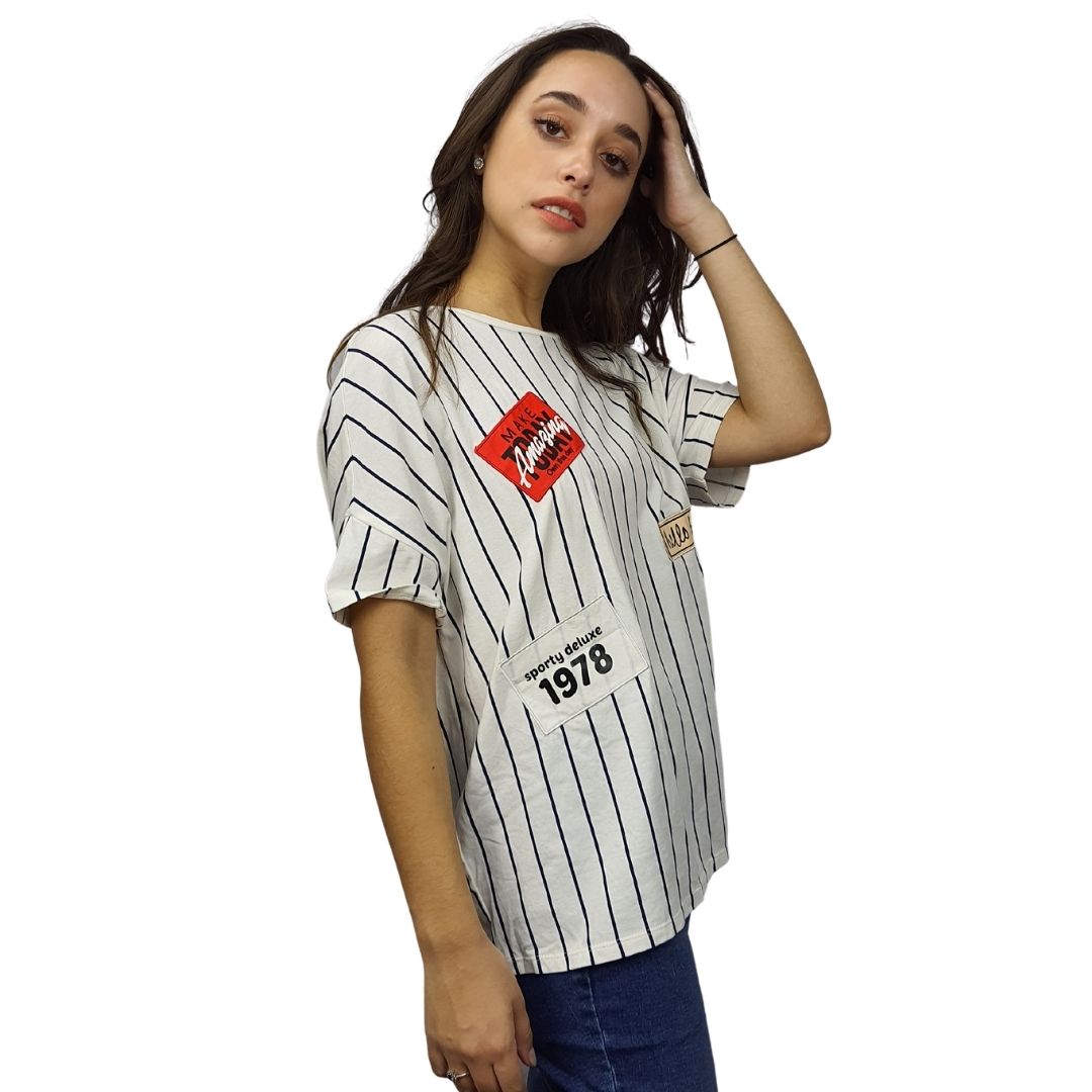 Polera Vero Moda Blanco Style DONUTS S/S TOP(SD)